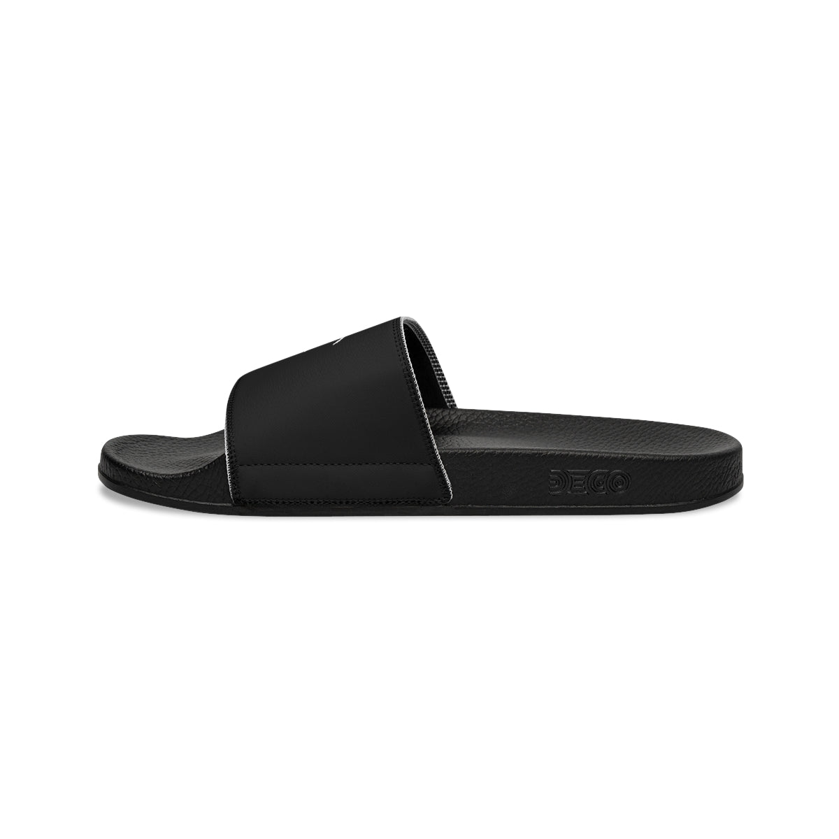 Mens Black Slide Sandals, Faith Christian Inspiration