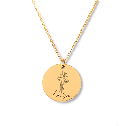 Jacki Easlick® Custom Name & Birth Flower Necklace