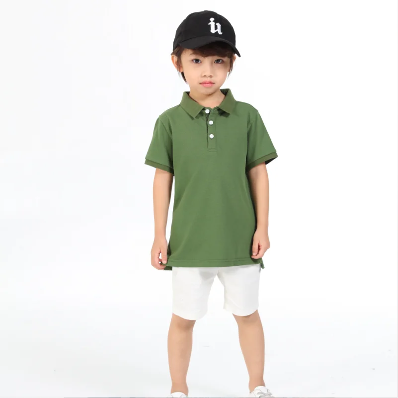 YOTEE summer high quality casual short-sleeved polo clothing kid individual school outing LOGO custom POLO shirt cotton children