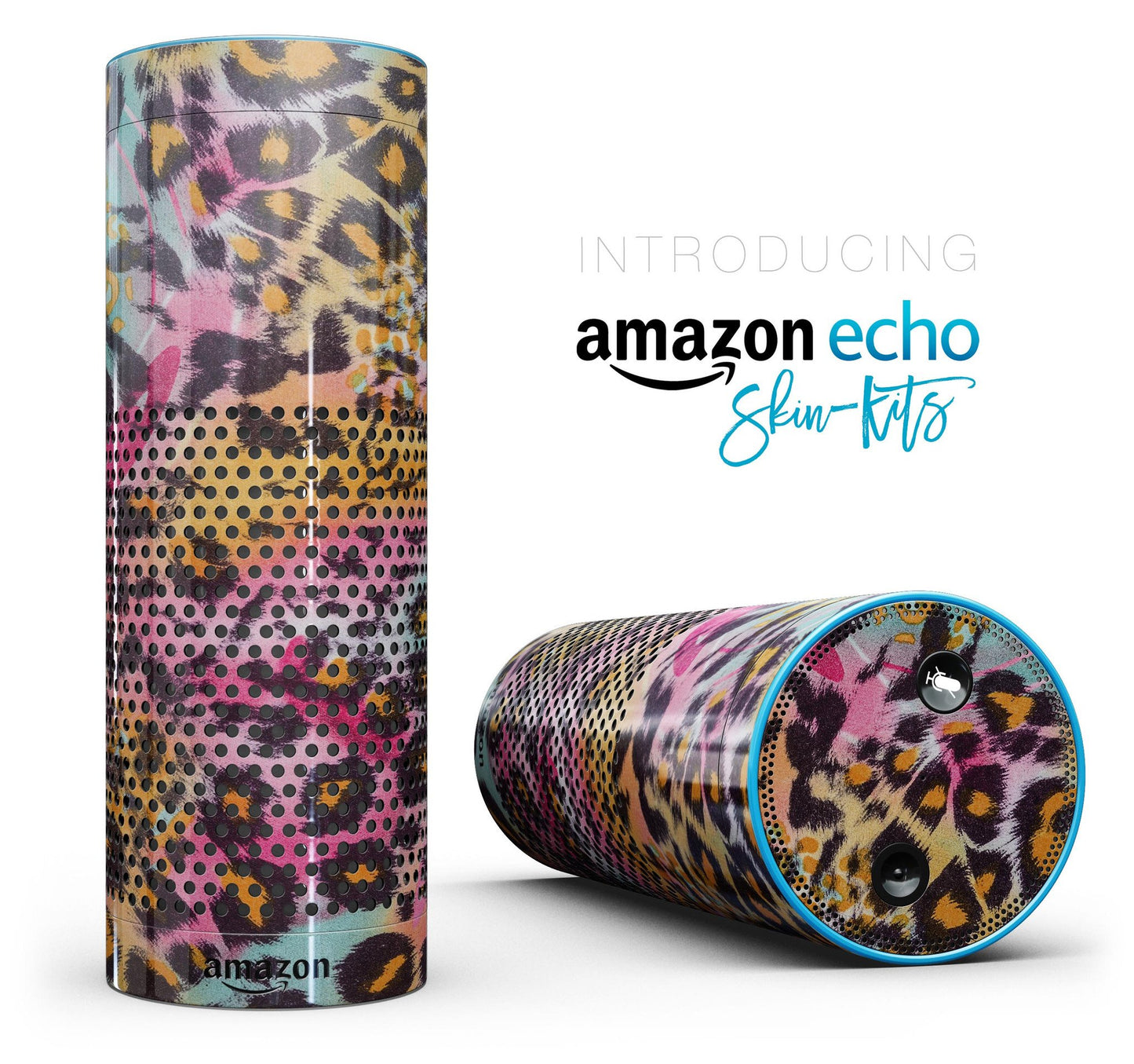 Rainbow Leopard Sherbert - Full-Body Skin-Kit for the Amazon Echo