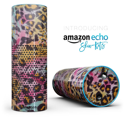 Rainbow Leopard Sherbert - Full-Body Skin-Kit for the Amazon Echo