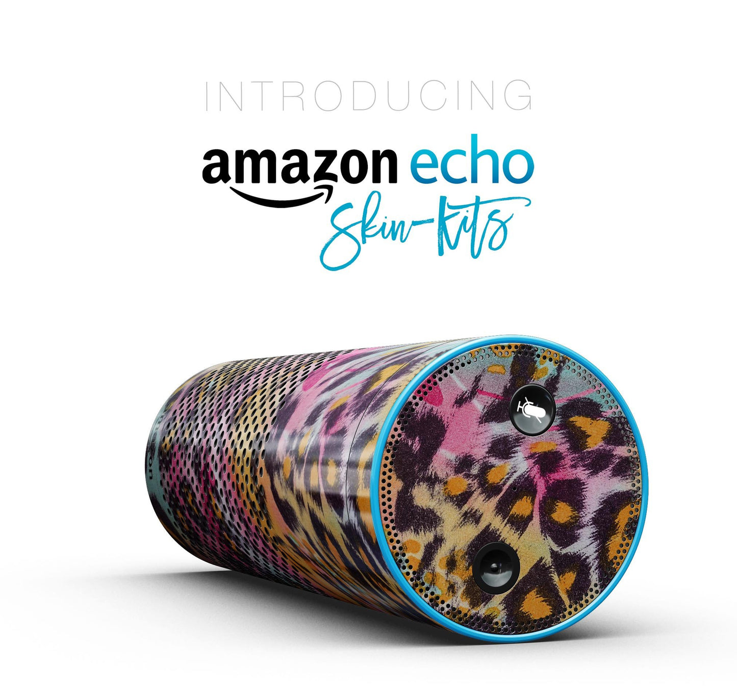 Rainbow Leopard Sherbert - Full-Body Skin-Kit for the Amazon Echo