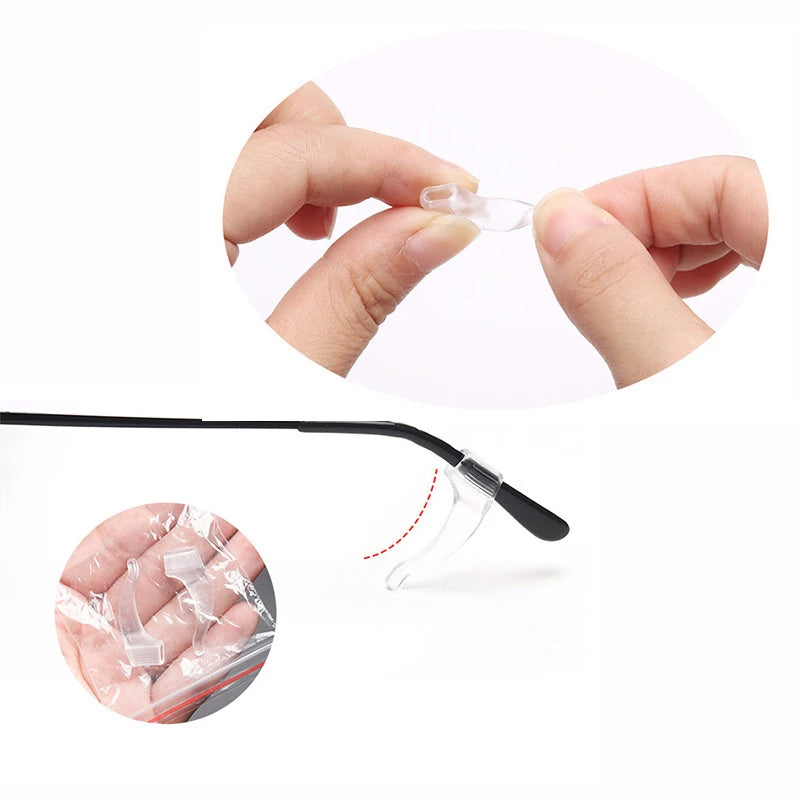 Anti Slip Ear Hook Eyeglass Eyewear Accessories Eye Glasses Silicone Grip Temple Tip Holder Spectacle Eyeglasses Grip