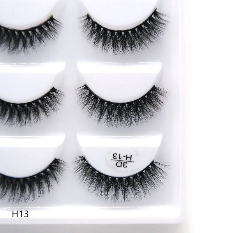 MIOFIA Lashes 5 Pairs Natural Faux Mink Eyelashes Fluffy Soft False Eyelashes Wholesale Eyelashes G800,G806,H13