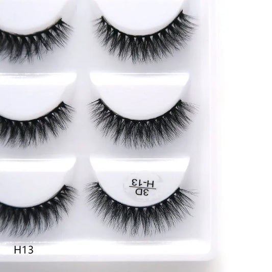 MIOFIA Lashes 5 Pairs Natural Faux Mink Eyelashes Fluffy Soft False Eyelashes Wholesale Eyelashes G800,G806,H13