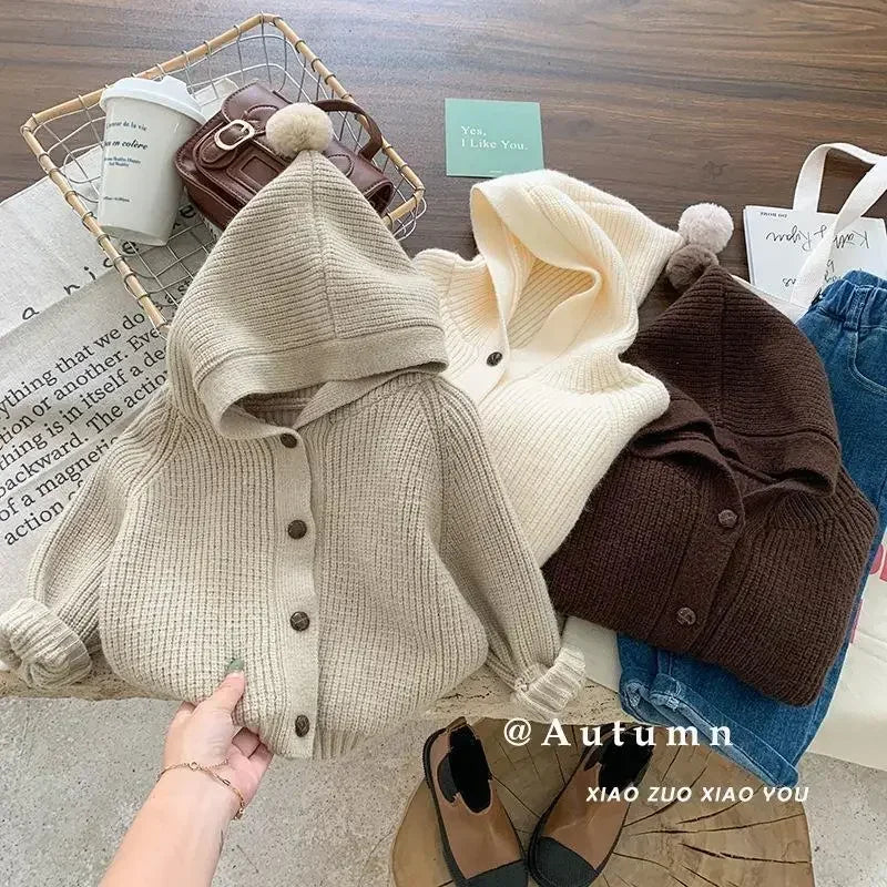 9M-6T Toddler Cardigan Kids Clothes Baby Girl Clothes Boys Coat Fall Clothes Infant Girls Sweater