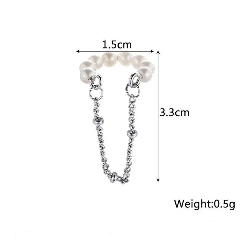 1PC Trendy Imitation Pearl Silver Color Ear Cuff Non-Piercing Fake Cartilage Clip Earrings For Women Men Girl Friend Jewelry