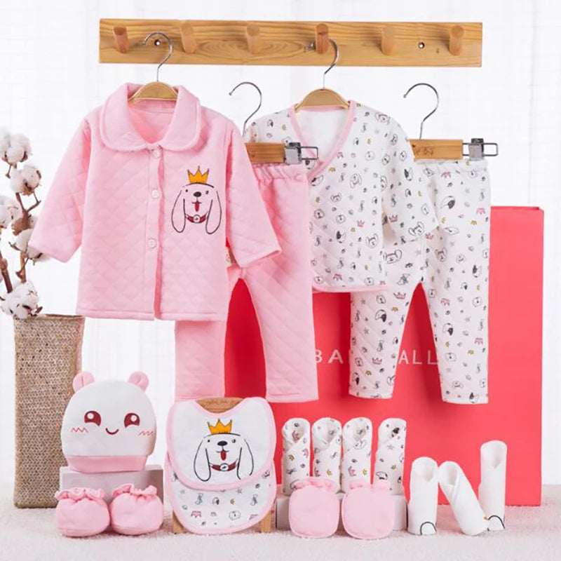 18pcs/set Newborn Clothes Suits 0-6M BabyToddler Clothing Sets Boys Girls Suit Cotton No Box