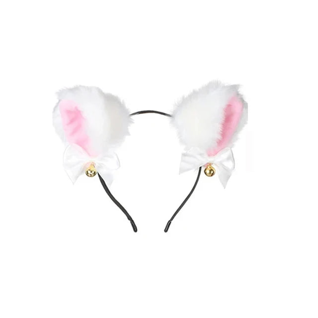 4pcs Lovely Cat Ear Hairband Claw Gloves Girls Anime Cosplay Costume Plush Cat Fur Ear Stocking Night Party Club Headbands