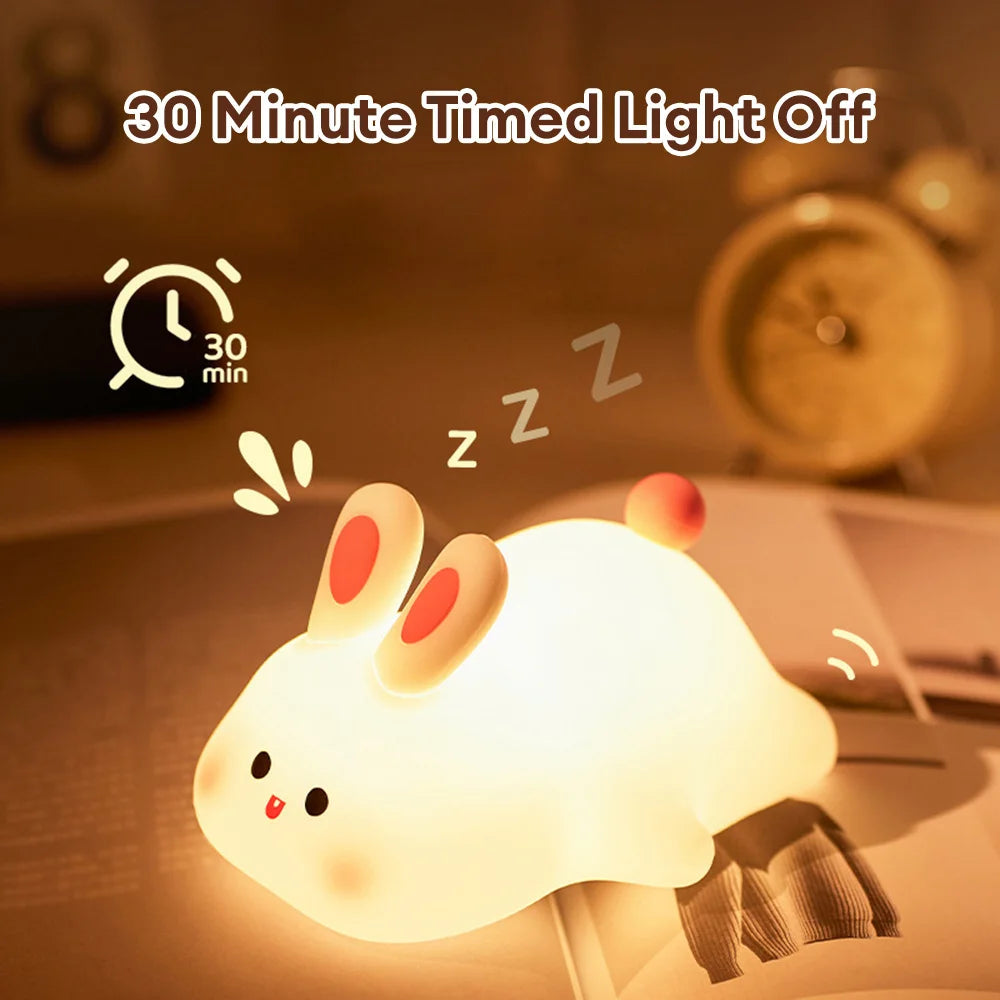 Cute Rabbit Silicone Night Light