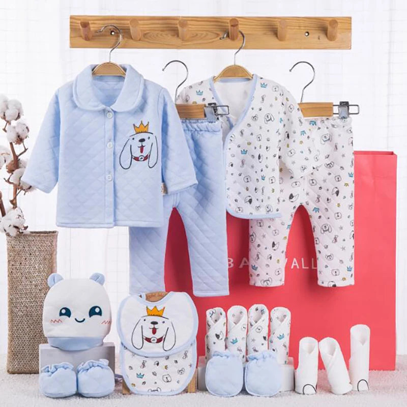 18pcs/set Newborn Clothes Suits 0-6M BabyToddler Clothing Sets Boys Girls Suit Cotton No Box