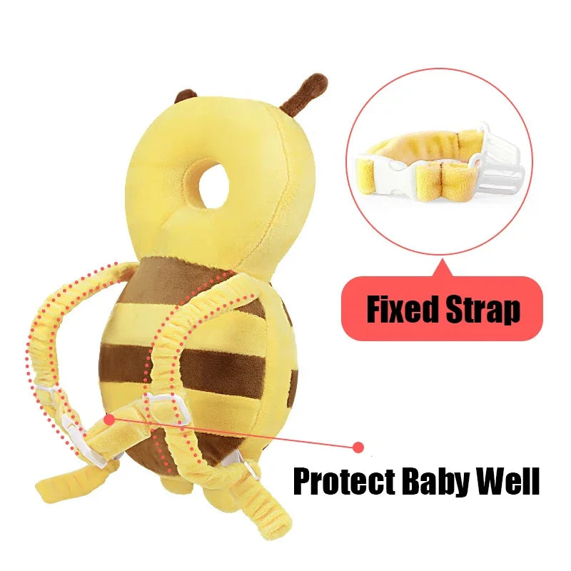 Head Back Protector Baby Protect Pillow Learn Walk Headgear Prevent Injured Safety Pad  prevention Fall Cartoon Bee Kids Pillows