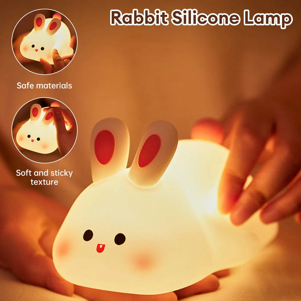 Cute Rabbit Silicone Night Light