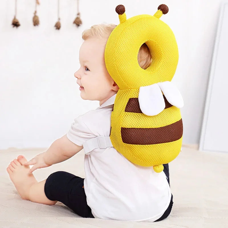 Head Back Protector Baby Protect Pillow Learn Walk Headgear Prevent Injured Safety Pad  prevention Fall Cartoon Bee Kids Pillows