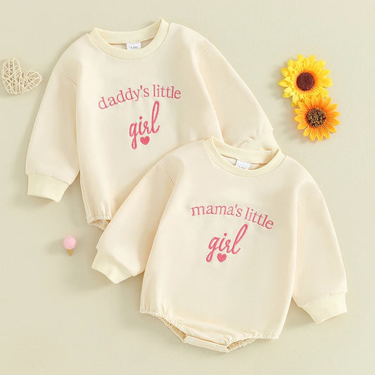 2023-09-28 Lioraitiin 0-18M Newborn Baby Girl Romper Daddys Girl Clothes Long Sleeve Round Neck Romper Toddler Girl Outfit