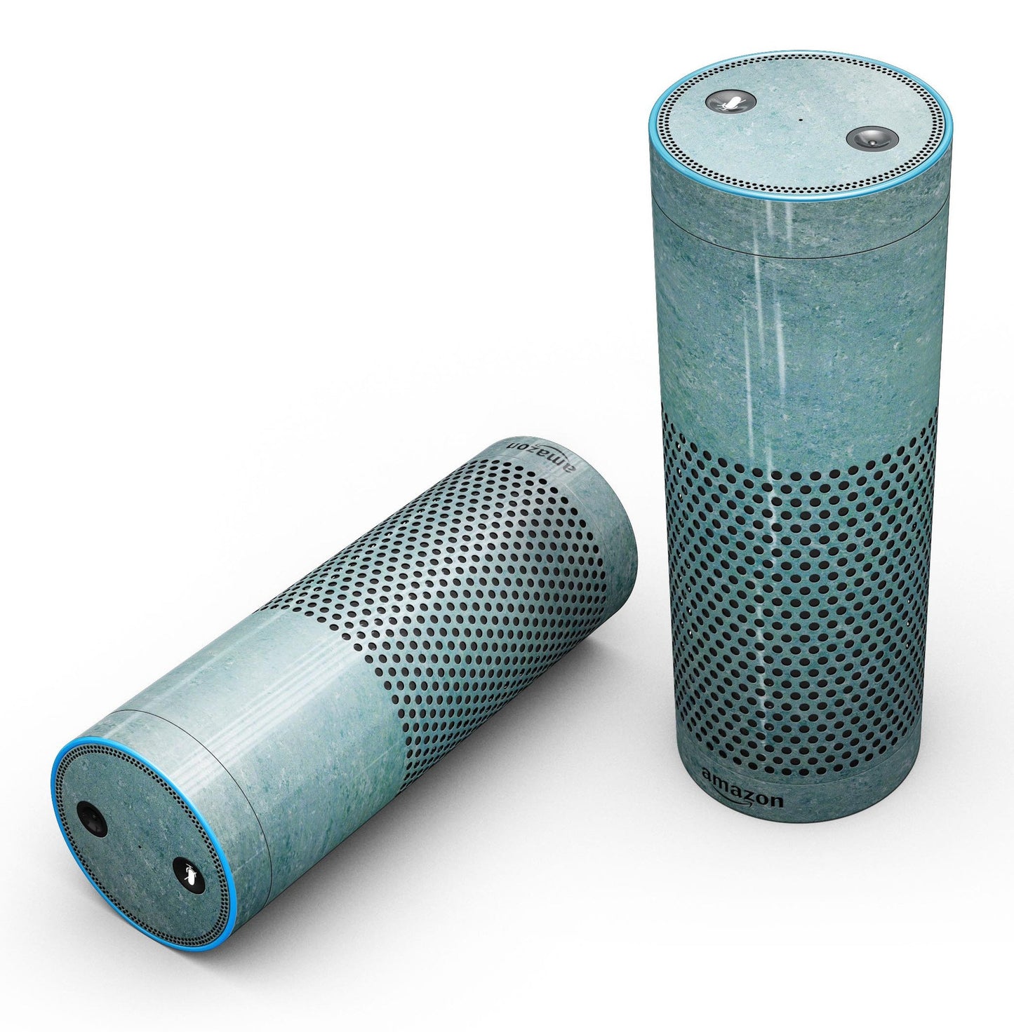 Textured Teal Surface - Full-Body Skin-Kit for the Amazon Echo