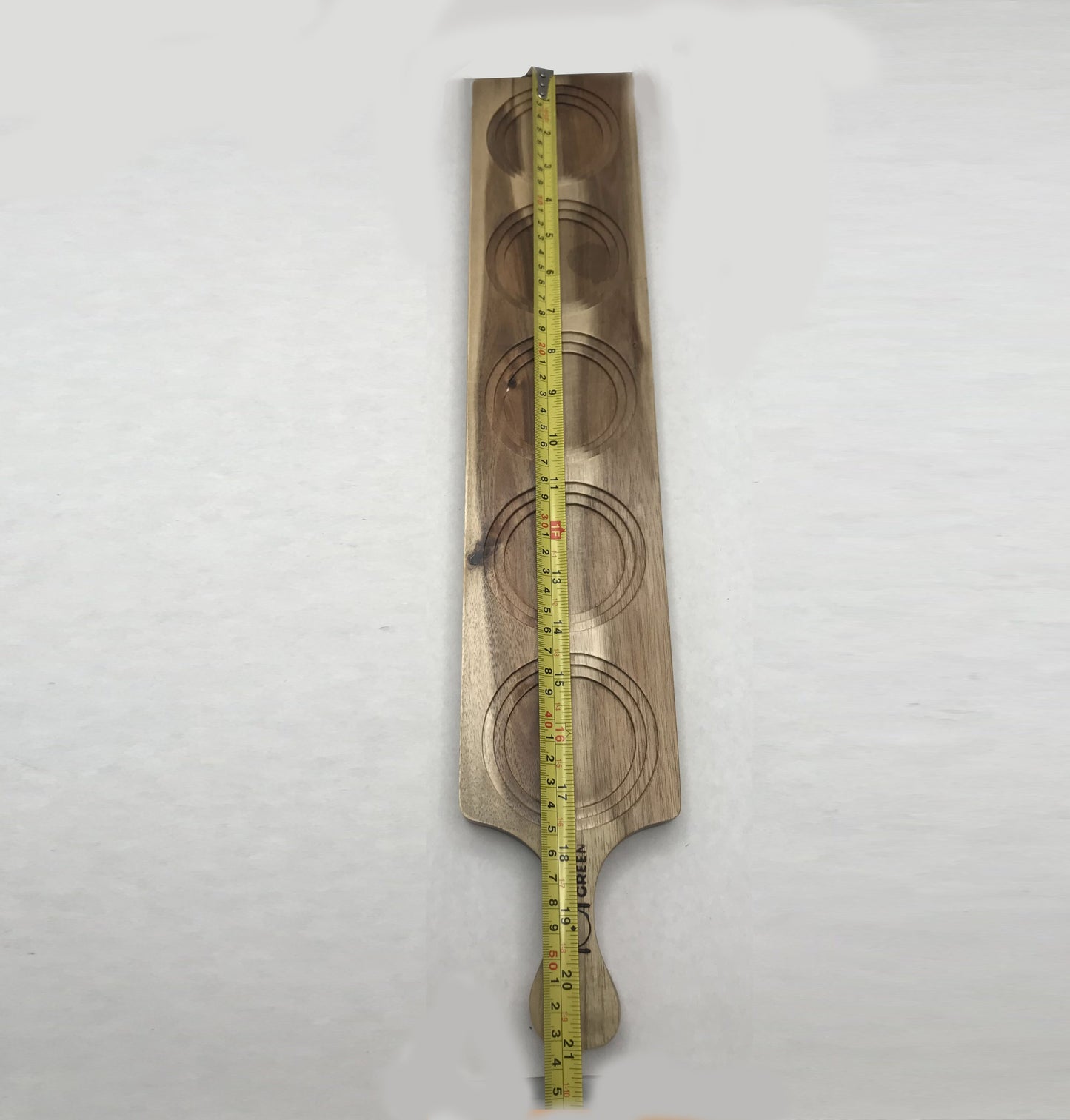 Zavis Green Acacia Wood 5 Hole Double sided Flight Board 21" |