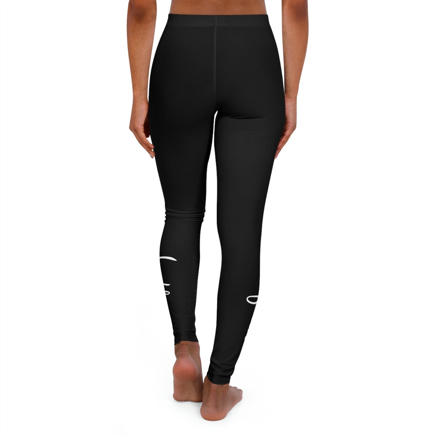 Womens Black Fitness Leggings, Faith Christian Inspiration